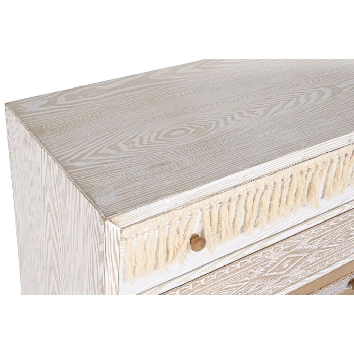Comoda Boho DKD Home Decor Blanco Natural 35 x 80 x 80 cm 6 Comoda Boho DKD Home Decor Blanco Natural 35 x 80 x 80 cm 6