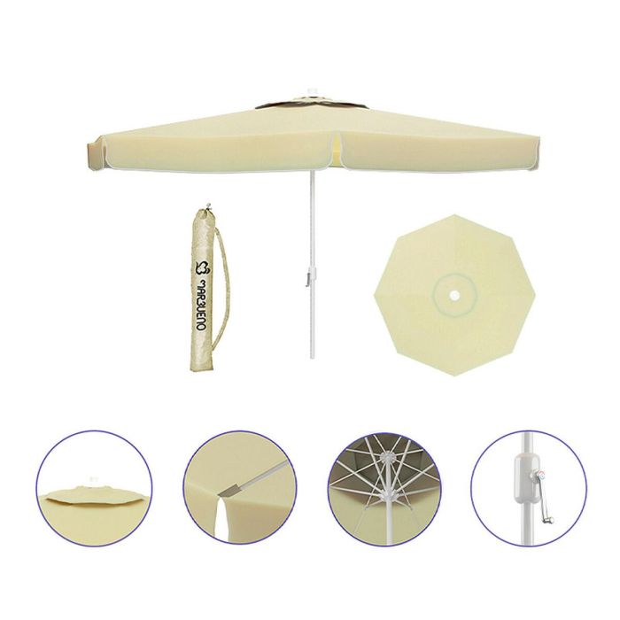 Marbueno Sombrilla Aluminio 8 Barillas D270 cm Polyester Blanca Jardin, Piscina y Terraza 10182 2 Marbueno Sombrilla Aluminio 8 Barillas D270 cm Polyester Blanca Jardin, Piscina y Terraza 10182 2