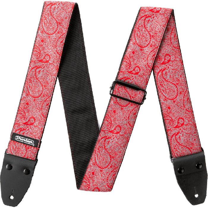 Correa Guit/ Bajo Jacquard - Paisley Red 1