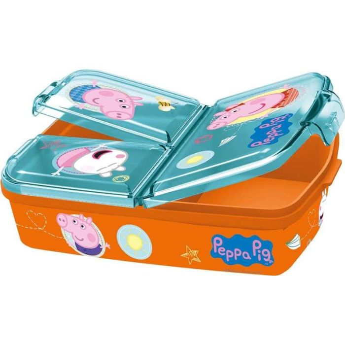 Sandwichera peppa pig core con multiples compartimentos 17x14x7 cm 4 Sandwichera peppa pig core con multiples compartimentos 17x14x7 cm 4