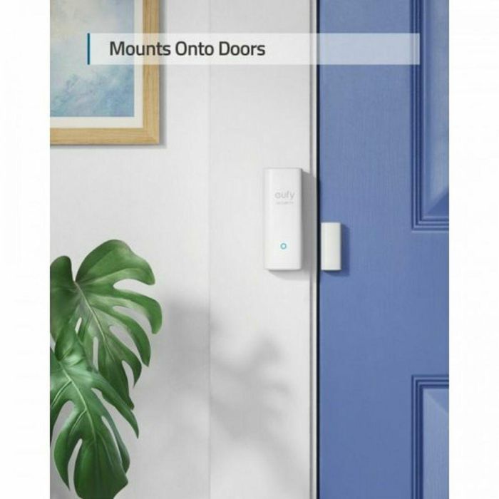 Eufy T89000D4 Sensor de Puerta y Ventana Inalámbrico Blanco, Alarma 100dB, Batería 2 Años, Compatible con HomeBase 15