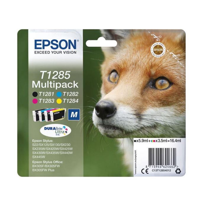 Ink-Jet Epson S22 Sx125-130-420 W-425 W Office Bx305 1285 Multipack 4 Colores 1