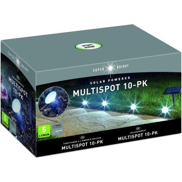 Smart Garden SMARDTV Guirnalda Solar de Múltiples Puntos con 10 Focos LED Regulables, 5 Lúmenes, Cable 6.5m, Encendido Automático 1