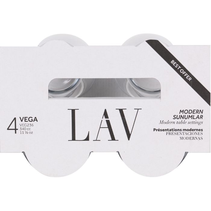 Lav Set de 4 Vasos 34 cl Best Offer - Colección Vega (12 Cajas) 3