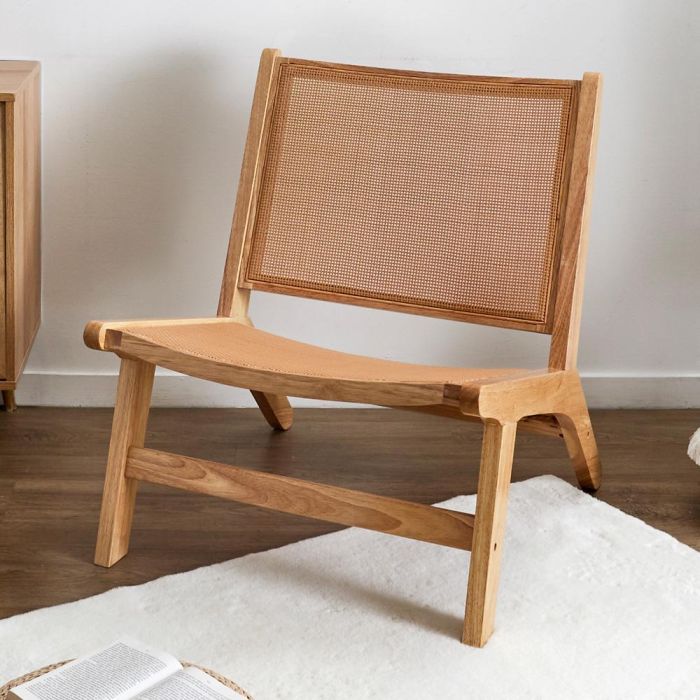 Home Deco Factory Butaca Bali Colección Natural, Madera de Árbol de la Goma y PE, Altura Asiento 40 cm, Medidas 53x70x72 cm 1 Home Deco Factory Butaca Bali Colección Natural, Madera de Árbol de la Goma y PE, Altura Asiento 40 cm, Medidas 53x70x72 cm 1