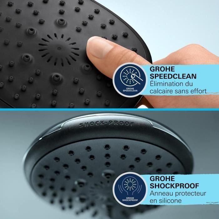 Set de ducha con rociador de 2 chorros, barra de 60cm y flexo de 1,75m - GROHE Vitalio Start 110 27948001 - Ahorro de agua - Cromo 4 Set de ducha con rociador de 2 chorros, barra de 60cm y flexo de 1,75m - GROHE Vitalio Start 110 27948001 - Ahorro de agua - Cromo 4