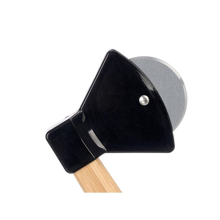 Kinvara Corta Pizza Hacha 10 cm x 21 cm x 2 cm Plástico, Acero, Bambú Rojo Marrón 2