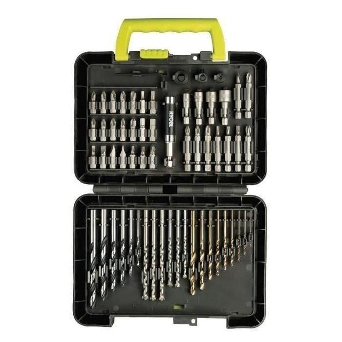 RYOBI Estuche para taladrar, atornillar y atornillar 60 accesorios 1 RYOBI Estuche para taladrar, atornillar y atornillar 60 accesorios 1
