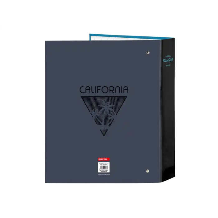 Carpeta de anillas BlackFit8 California Azul Negro A4 27 x 33 x 6 cm 1