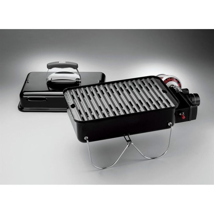 Weber Barbacoa de Gas Go-Anywhere de Acero Esmaltado Negro para 4 personas con encendido piezoeléctrico y quemador de acero inoxidable 6 Weber Barbacoa de Gas Go-Anywhere de Acero Esmaltado Negro para 4 personas con encendido piezoeléctrico y quemador de acero inoxidable 6