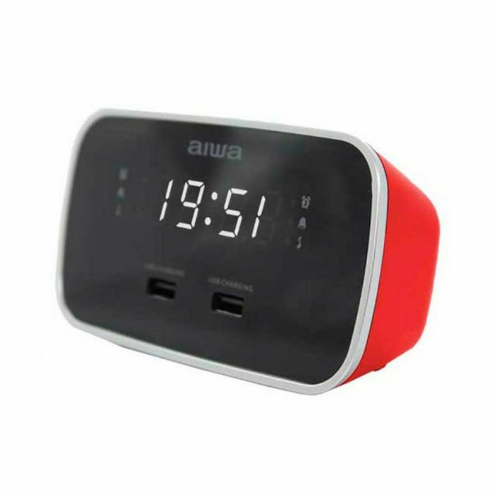 Radio Despertador Aiwa CRU19RD ROJO Rojo