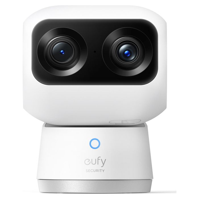 Eufy Indoor Cam S350 Cámara de Seguridad Doble 4K UHD con Zoom 8x, PTZ 360°, IA para Personas y Mascotas, Wi-Fi Doble Banda, Interior, Inalámbrica, Escritorio, Negro/Blanco 3