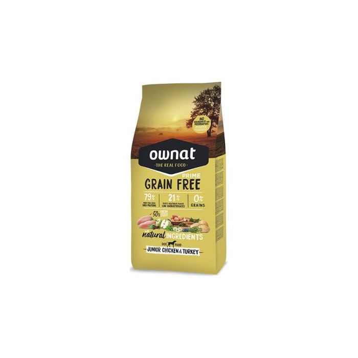 Ownat Gf Prime Junior - Alimento para Cachorros con Pollo y Pavo, 3 kg - Rico en Proteínas y Omega 3/6 Ownat Gf Prime Junior - Alimento para Cachorros con Pollo y Pavo, 3 kg - Rico en Proteínas y Omega 3/6