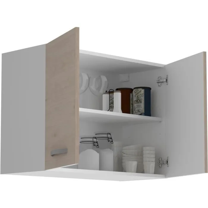 Oslo Mueble Alto 2 Puertas - Decoración Chene Jackson - L 80 x D 36 x H 58 cm - Ref. 244303 2 Oslo Mueble Alto 2 Puertas - Decoración Chene Jackson - L 80 x D 36 x H 58 cm - Ref. 244303 2