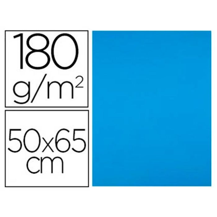 Cartulina Liderpapel 50x65 cm 180 gr-M2 Azul Turquesa 125 unidades