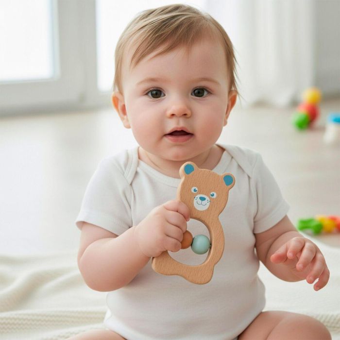 Color Baby Sonajeros Madera Set 4 Piezas 13,5x9,5 cm 2