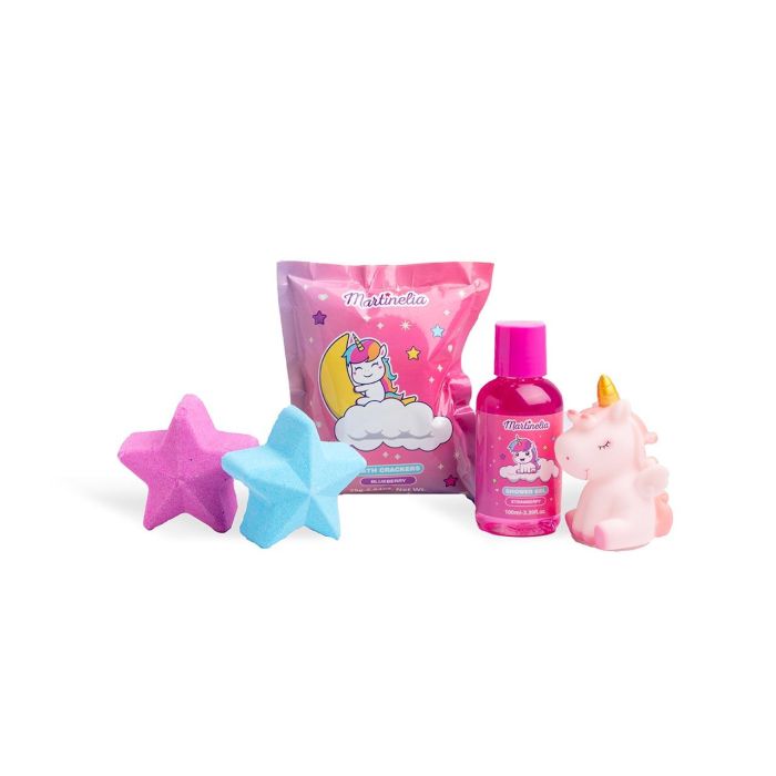 Martinelia 85496 Set de Baño Completo Little Unicorn con Bombas de Baño, Juguete Pulverizador y Gel de Ducha 1