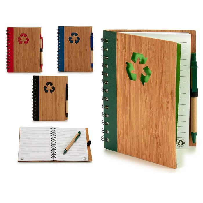 Libreta Bambú Reciclada con Bolígrafo 18x14 cm - Pincello (24 Unidades) Libreta Bambú Reciclada con Bolígrafo 18x14 cm - Pincello (24 Unidades)