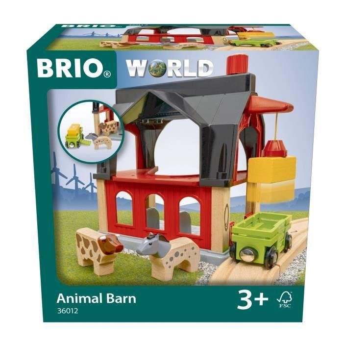 Animal Barn - Accesorio para el circuito de tren de madera -7312350360127 - Brio World