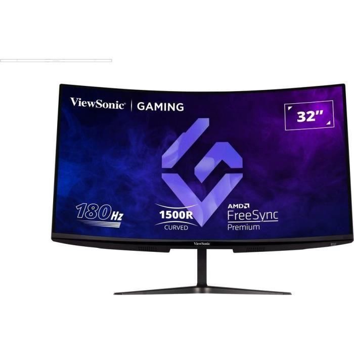 Pantalla curva para juegos de PC - VIEWSONIC VX3218 - PC - MHD - 32 FHD - Panel VA - 1 ms - 165Hz - DisplayPort - AMD FreeSync 2 Pantalla curva para juegos de PC - VIEWSONIC VX3218 - PC - MHD - 32 FHD - Panel VA - 1 ms - 165Hz - DisplayPort - AMD FreeSync 2