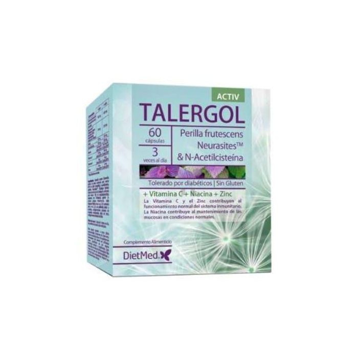 DIETMED Talergol Activ 60 Cap. Suplemento para Alergias Respiratorias con Vitamina C y Zinc