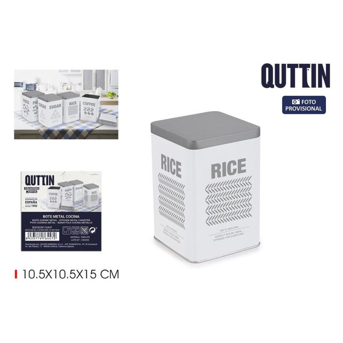 Bote Metálico Quttin RICE (12 Unidades) 3 Bote Metálico Quttin RICE (12 Unidades) 3
