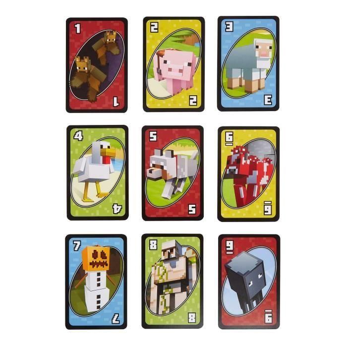 Mattel Games - Uno Minecraft - Juego de cartas - A partir de 7 años - UNO - FPD61 2 Mattel Games - Uno Minecraft - Juego de cartas - A partir de 7 años - UNO - FPD61 2