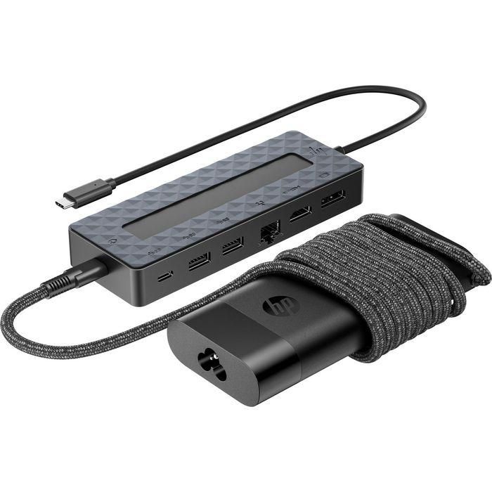 HP Universal USB-C Hub Multiport 7 Puertos, Cargador para Portátil y Estación de Acoplamiento Dual 4K HDMI DisplayPort 10 HP Universal USB-C Hub Multiport 7 Puertos, Cargador para Portátil y Estación de Acoplamiento Dual 4K HDMI DisplayPort 10