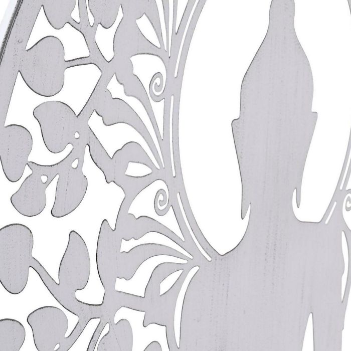 Decoracion Pared Oriental DKD Home Decor Negro Blanco 1 x 60 x 60 cm (2 Unidades) 2