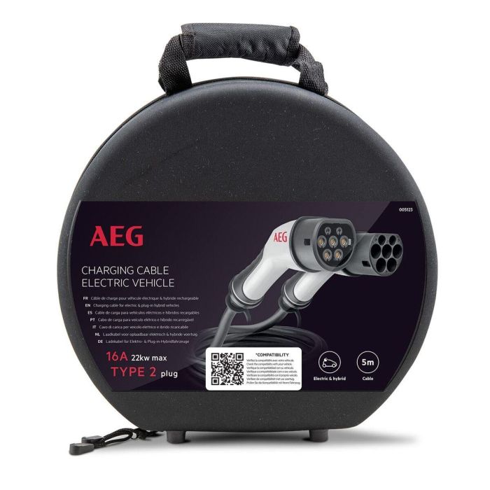 Aeg Cable de carga 5123 para vehículos eléctricos e híbridos enchufables - Trifásico 16A 480V AC - 5m 15