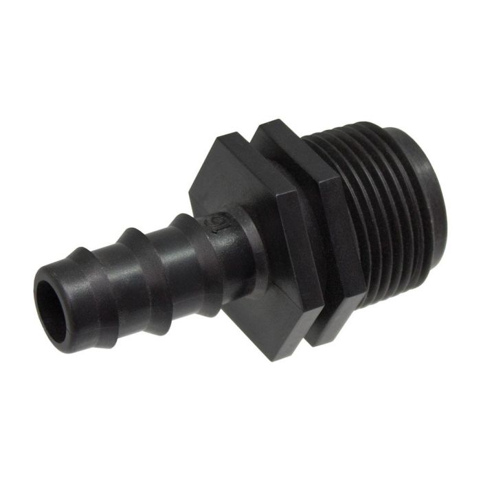 Adaptador macho tubo 16mm a rosca 1/2" en bolsa zip 1 unidad 900401 aqua control