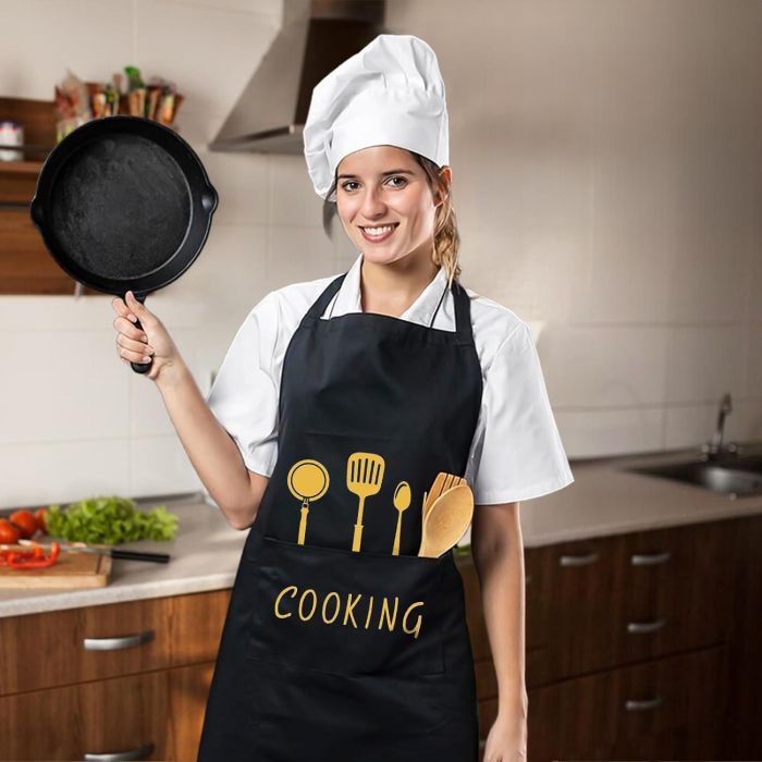 Delantal de cocina Quttin 72x65 cm (24 Unidades) 2 Delantal de cocina Quttin 72x65 cm (24 Unidades) 2