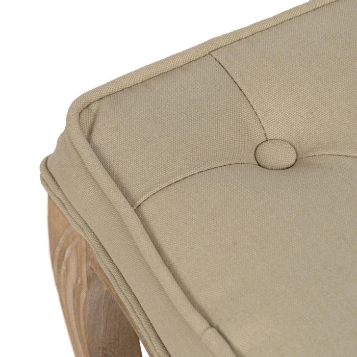 Banqueta Beige Madera de caucho 50 x 47 x 36 cm 6