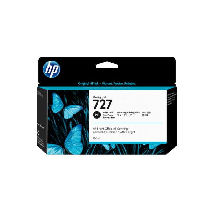 HP B3P23A Cartucho de tinta DesignJet 727 Photo Black 130ml para HP DesignJet T920, T1500, T930, T1530