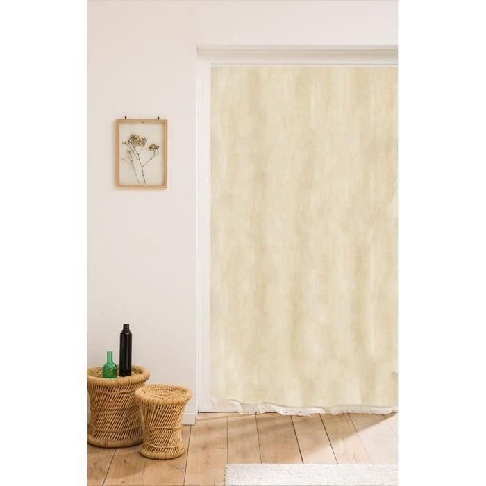 Poyet Motte Cortina de Puerta 140x225 cm Crudo - Algodón, Poliéster, Acrílico - Altura Regulable, Fibras Recicladas, Malla Extrafina 2 Poyet Motte Cortina de Puerta 140x225 cm Crudo - Algodón, Poliéster, Acrílico - Altura Regulable, Fibras Recicladas, Malla Extrafina 2