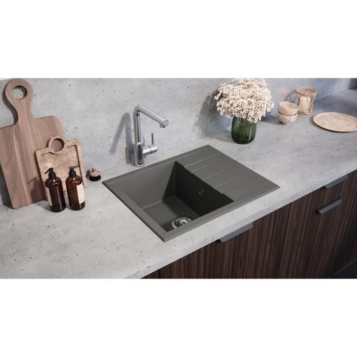 Stradour STR3660428009152 Fregadero Resina SMC Gris hormigón Encastrable Cubo 1C XS 62x50 cm 1 Stradour STR3660428009152 Fregadero Resina SMC Gris hormigón Encastrable Cubo 1C XS 62x50 cm 1
