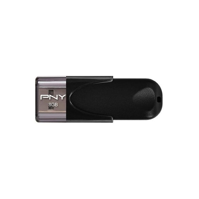 PNY Pendrive Attaché 4 USB 2.0 8GB Negro - Memoria Flash PNY de 25 MB/s de Lectura para Almacenamiento de Datos