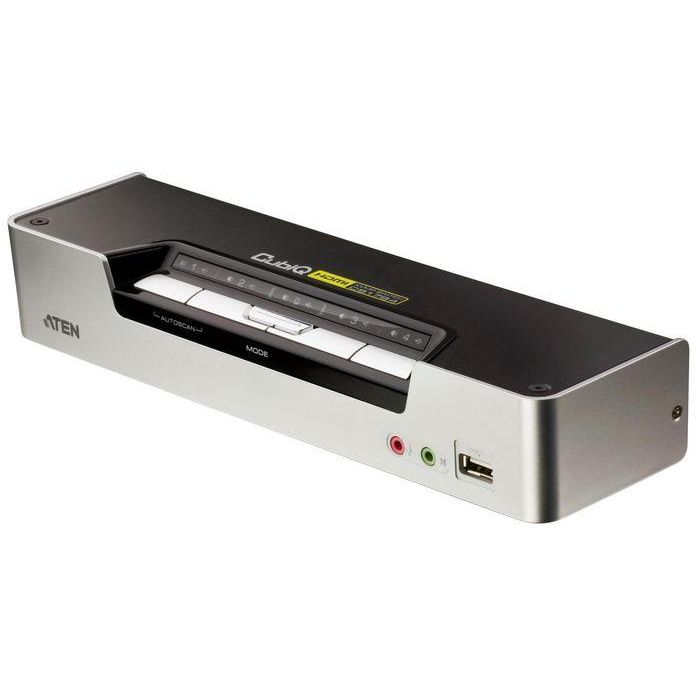 Aten CS1794 KVM Switch USB HDMI 4 Puertos con Audio y Hub USB 2.0 (Cables KVM Incluidos)