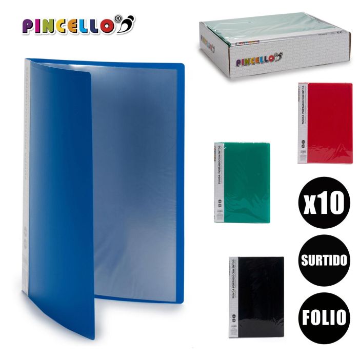 Portadocumentos 10 Hojas Folio Surtidos Col Pincello 1X33CM (36 Unidades) 3 Portadocumentos 10 Hojas Folio Surtidos Col Pincello 1X33CM (36 Unidades) 3