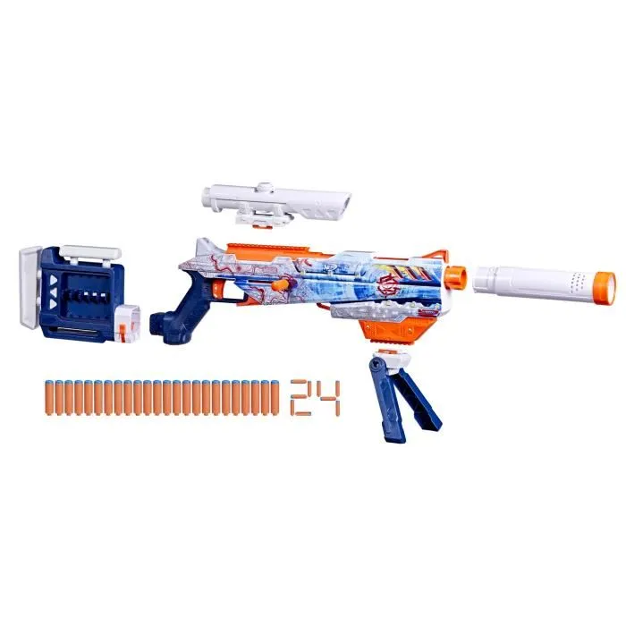 Hasbro Nerf Load Out Arctic Zerostriker G1763 Lanzador Personalizable con Accesorios e Incluye 24 Dardos N1 1 Hasbro Nerf Load Out Arctic Zerostriker G1763 Lanzador Personalizable con Accesorios e Incluye 24 Dardos N1 1