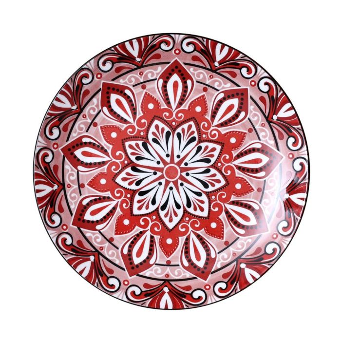 Plato Jaipur Rojo Home Deco Factory diámetro 19 cm