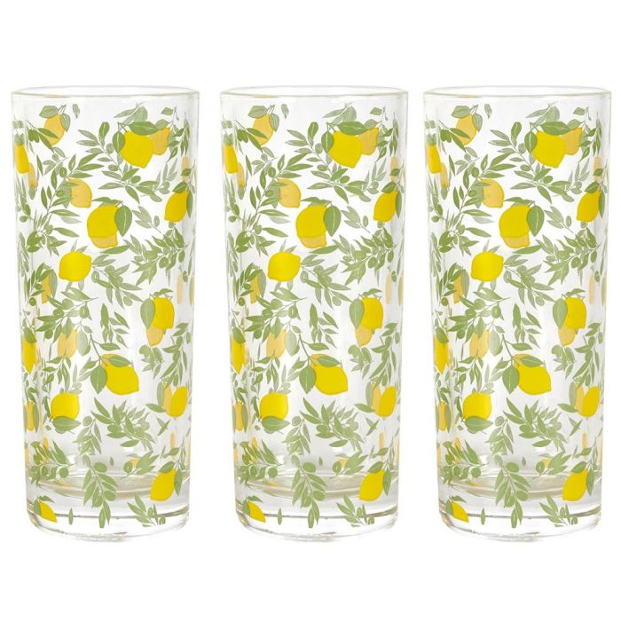 Juego De 3 Vasos 200 Ml Limones Home Deco Factory 3