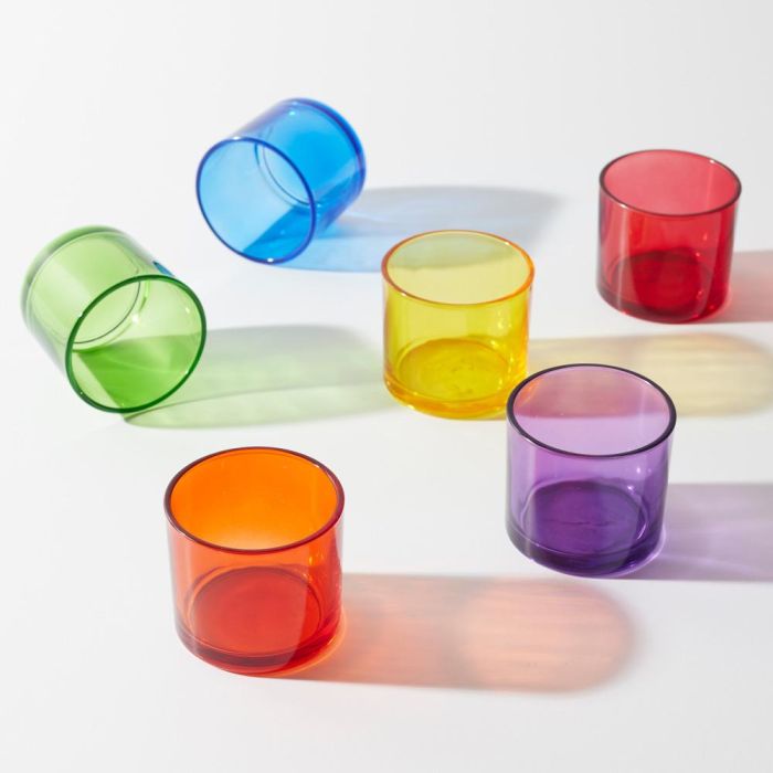 Juego De 6 Vasos 160 Ml Colores Home Deco Factory 1