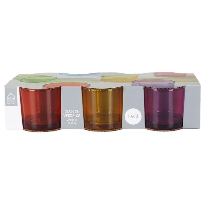 Juego De 6 Vasos 160 Ml Colores Home Deco Factory 2