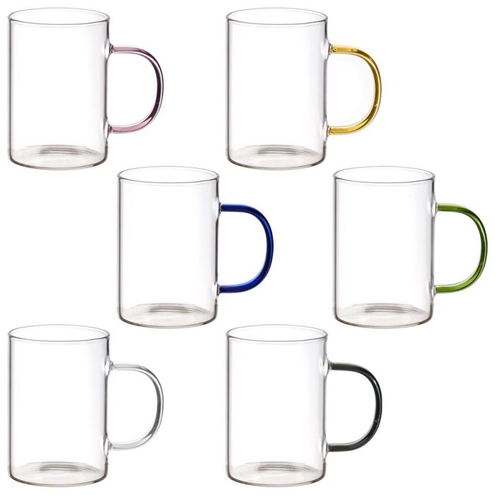 Mug 300 Ml Vidrio Con Asa Color Home Deco Factory 2