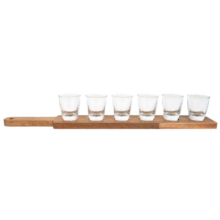 Juego De 6 Chupitos Con Tabla Acacia Cook Concept 3