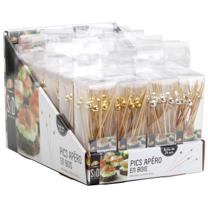 Juego De 24 Pinchos Saveur et Degustation cm 12 3