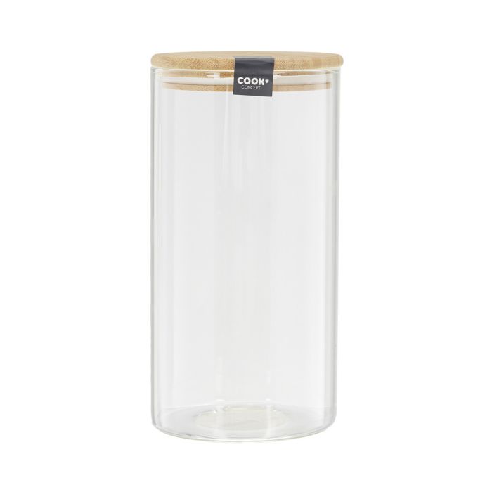 Tarro - vidrio y bambu 1.2 l