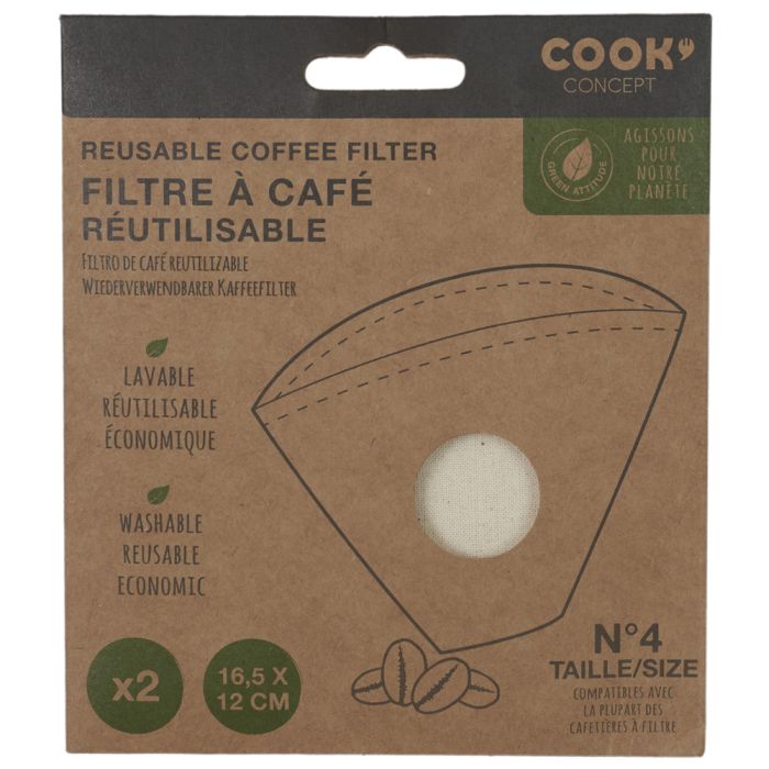 Juego De 2 Filtros Café Reutilizab Cook Concept