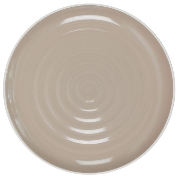 Plato Beige Bicolor Home Deco Factory diámetro 26,5 cm